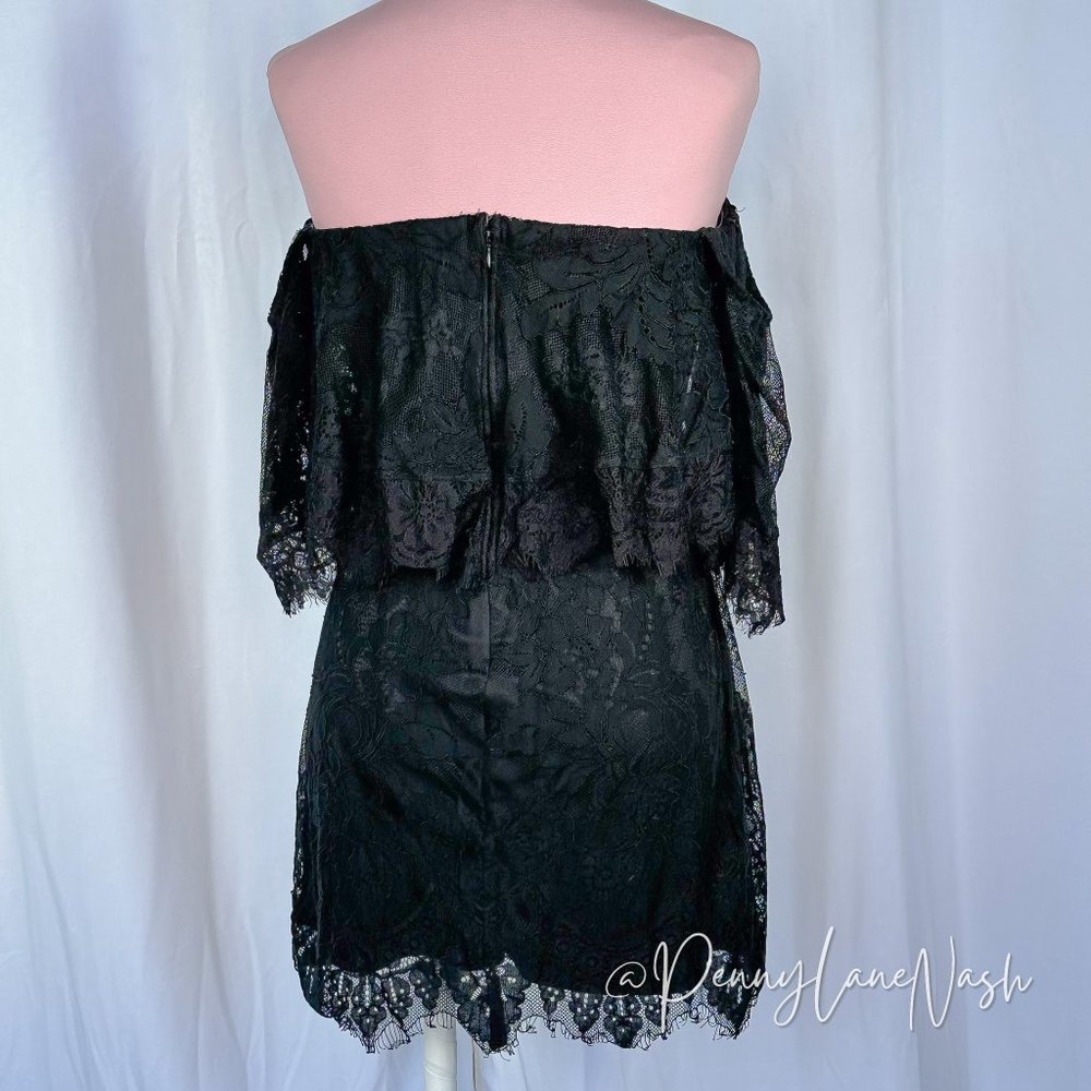 Lulu's Be My Sweetheart Black Lace Off-the-Shoulder Bodycon Dress - Picture 13 of 15